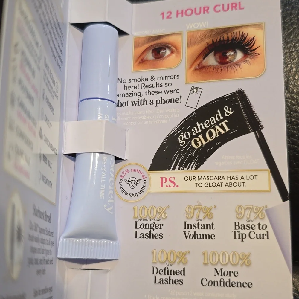 POLITE SOCIETY GREATEST LASHES OF ALL TIME VOLUMIZING & LENGTHENING MASCARA.
